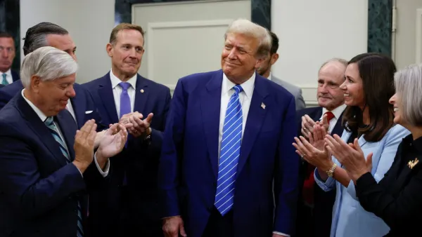 Republicans applauded Trump at the National Republican Senatorial Committee.