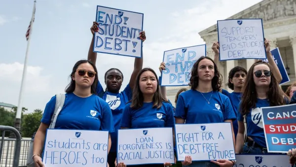 Students protest the Supreme Court ruling.