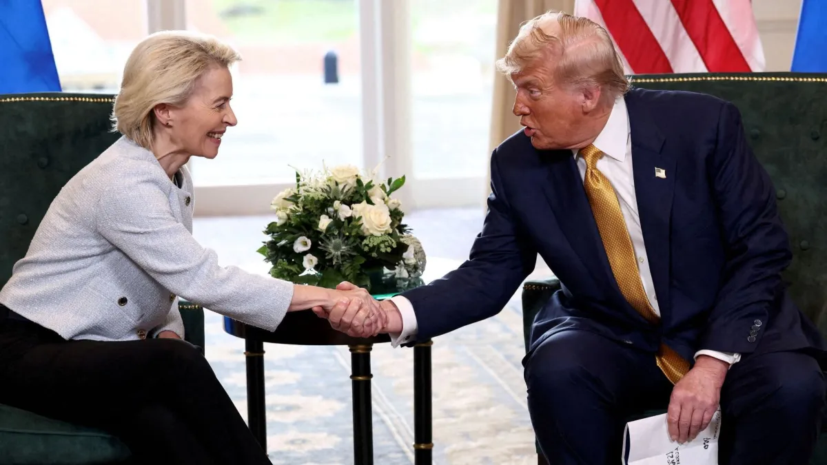 Trump and European Commission President Ursula von der Leyen Trump and European Commission President Ursula von der Leyen