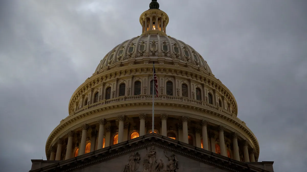 FILE PHOTO: The U.S. Capitol building is lit at dusk ahead of planned votes on tax reform in Washington, U.S., December 18, 2017.   REUTERS/Joshua Roberts/File Photo