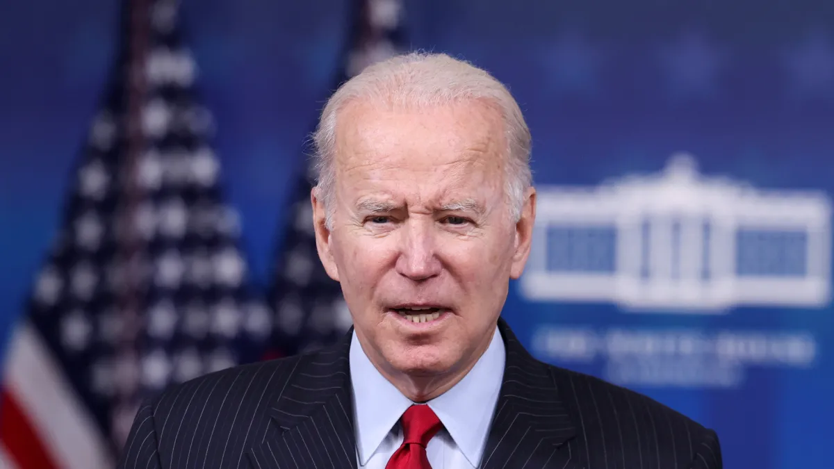 U.S. President Joe Biden delivers remarks on the economy at the White House in Washington