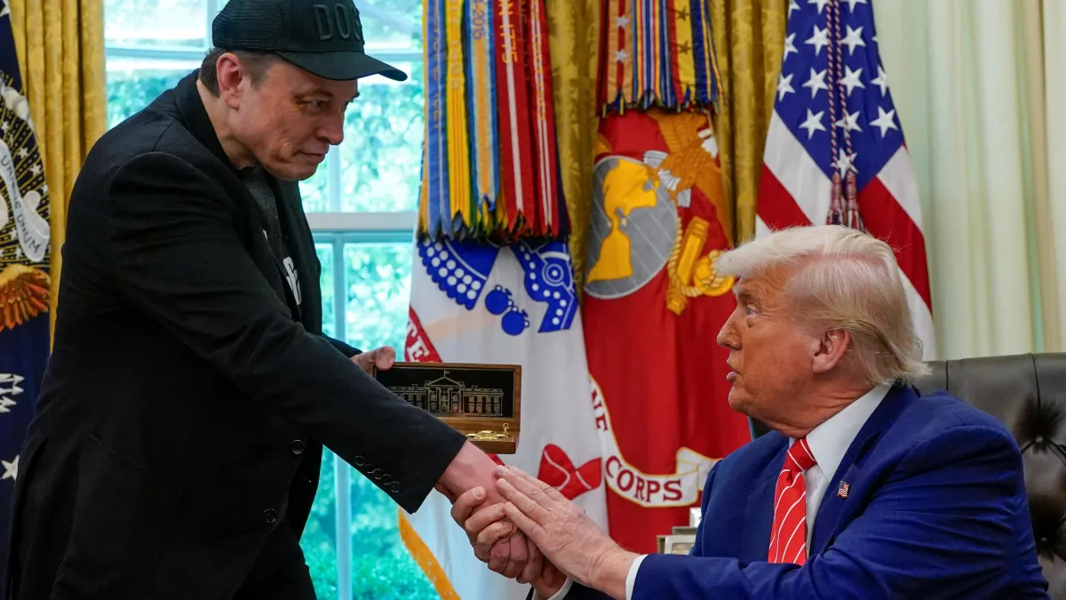 Musk and Trump were on better terms last week. Musk and Trump were on better terms last week.