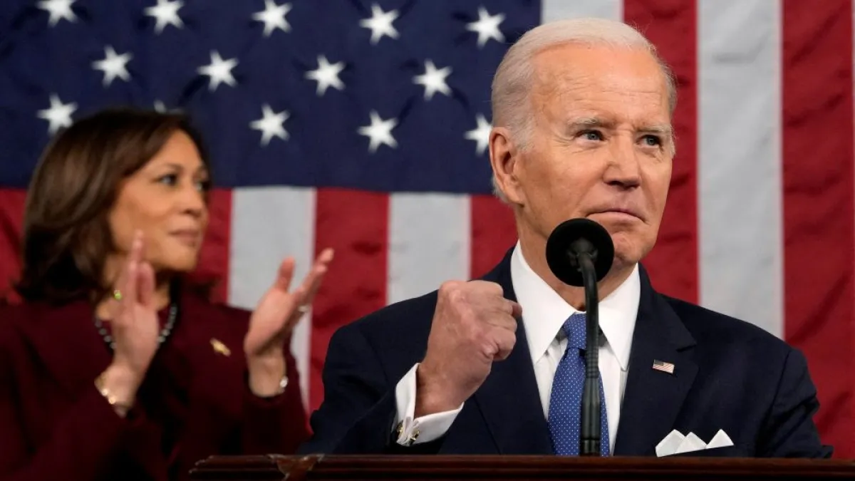 Biden at his State of the Union speech Biden at his State of the Union speech