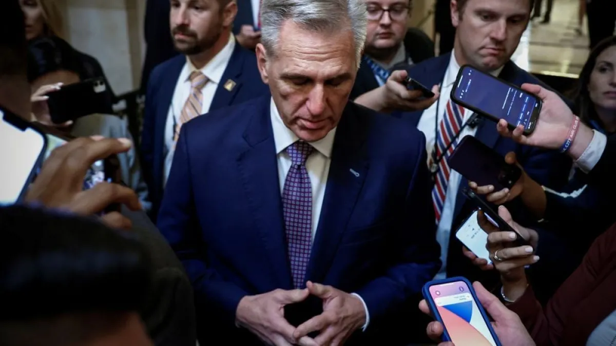 McCarthy must graple with conservative oppositon to a short-term spending deal. McCarthy must graple with conservative oppositon to a short-term spending deal.