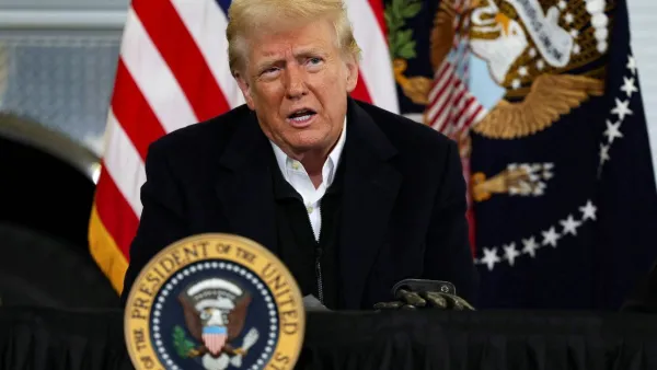 Trump at a disaster briefing in Asheville, North Carolina, on Friday (Reuters)