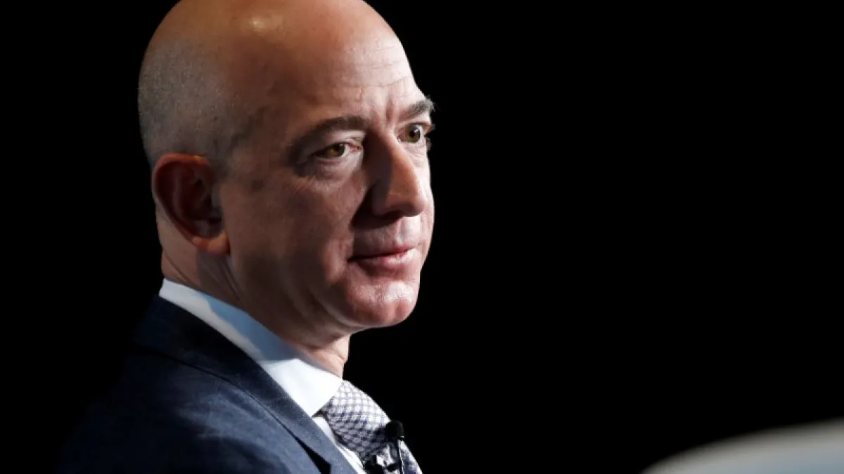 Jeff Bezos, founder of Blue Origin and CEO of Amazon, speaks about the future plans of Blue Origin during an address to attendees at Access Intelligence's SATELLITE 2017 conference in Washington, U.S., March 7, 2017. REUTERS/Joshua Roberts Jeff Bezos, founder of Blue Origin and CEO of Amazon, speaks about the future plans of Blue Origin during an address to attendees at Access Intelligence's SATELLITE 2017 conference in Washington, U.S., March 7, 2017. REUTERS/Joshua Roberts