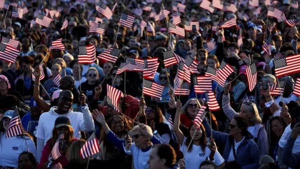 The crowd at Harris's Washington, D.C., rally Tuesday evening