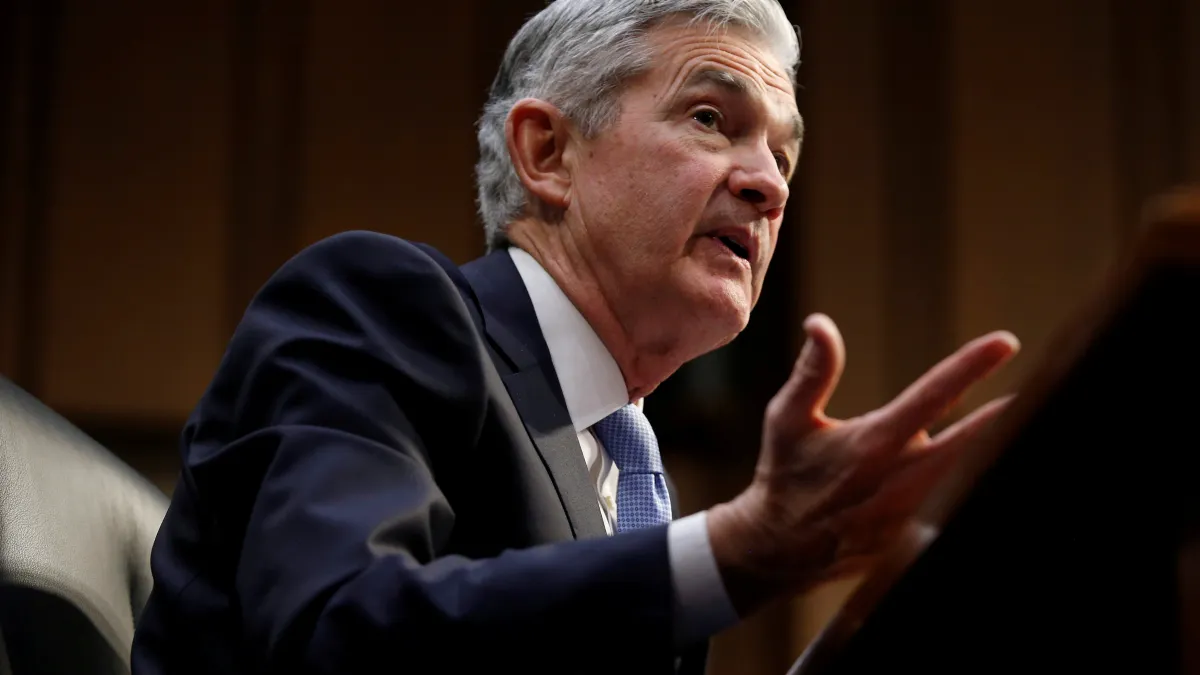 FILE PHOTO: Jerome Powell testifies before the Senate Banking, Housing and Urban Affairs Committee on his nomination to become chairman of the U.S. Federal Reserve in Washington, U.S., November 28, 2017. REUTERS/Joshua Roberts/File Photo FILE PHOTO: Jerome Powell testifies before the Senate Banking, Housing and Urban Affairs Committee on his nomination to become chairman of the U.S. Federal Reserve in Washington, U.S., November 28, 2017. REUTERS/Joshua Roberts/File Photo