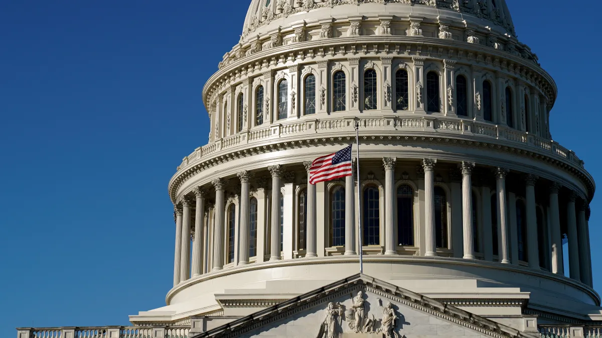 The U.S. Capitol dome is seen in Washington
