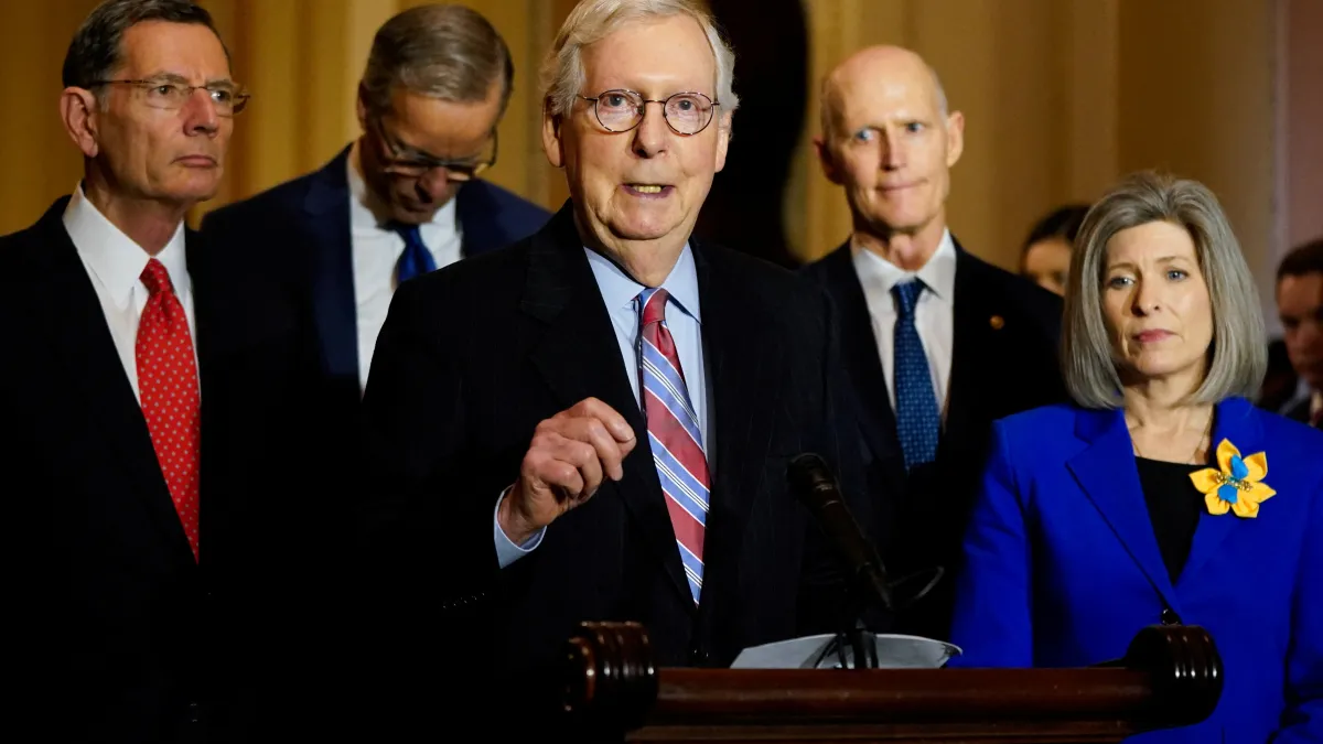 U.S. Senate Republicans hold weekly policy lunch at U.S. Capitol in Washington