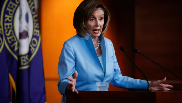 Speaker of the House Nancy Pelosi holds her weekly news conference with Capitol Hill reporters in Washington