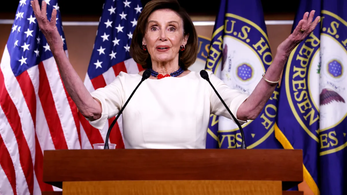 U.S. House Speaker Pelosi holds her weekly news conference at the U.S. Capitol in Washington