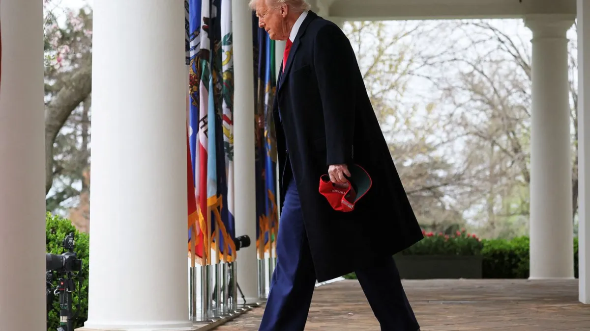 Trump before his tariff announcement
