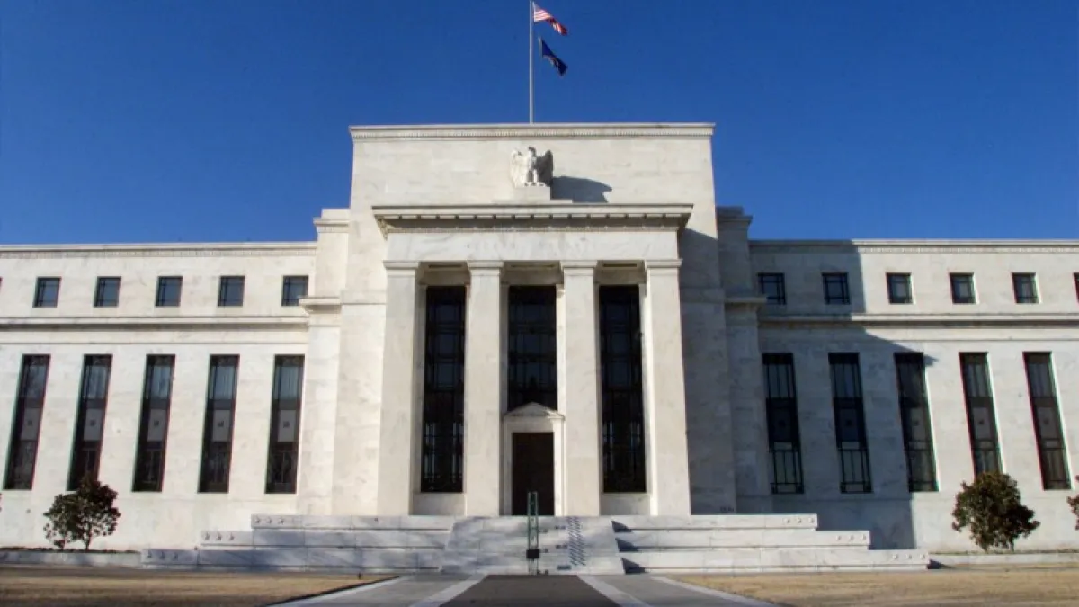 The U.S. Federal Reserve Building in Washington, D.C..
FEDERAL RESERVE BUILDING IN WASHINGTON DC.
