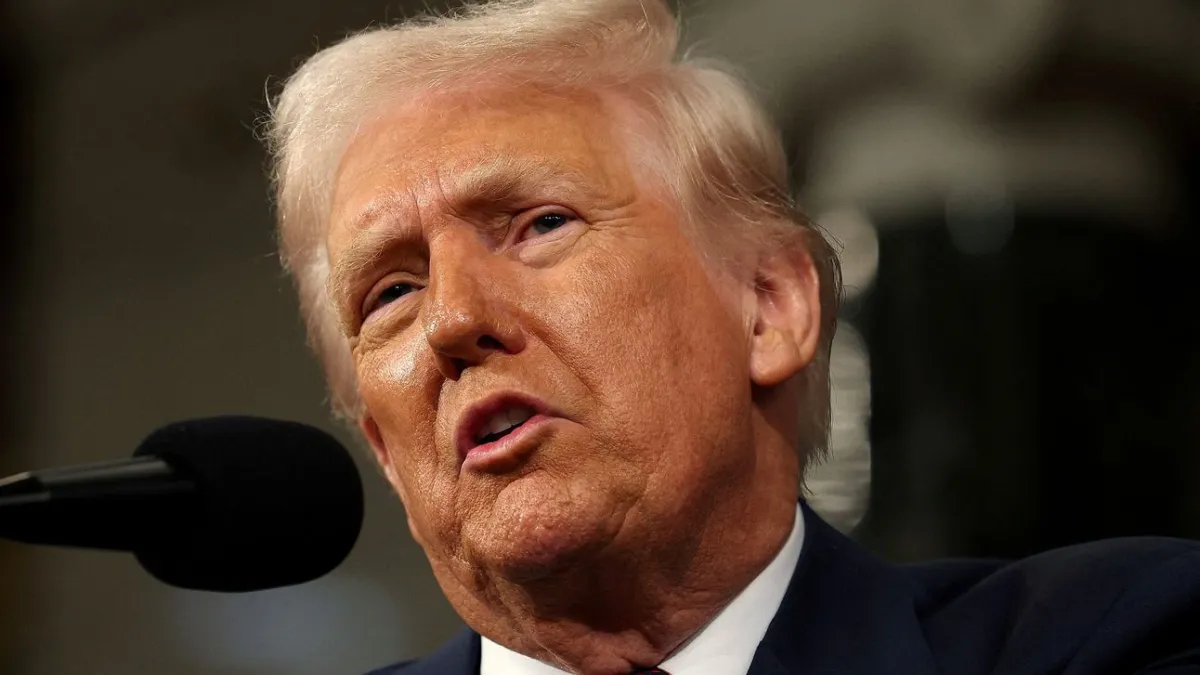 Trump during his speech to Congress