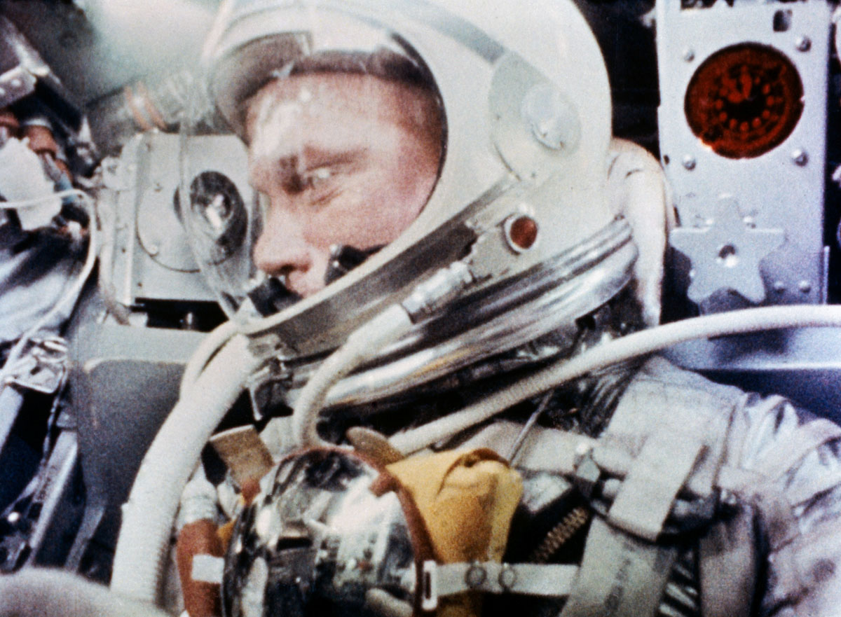 John H. Glenn, Jr., pictured during Mercury-Atlas 6 spaceflight becoming the first American to orbit Earth