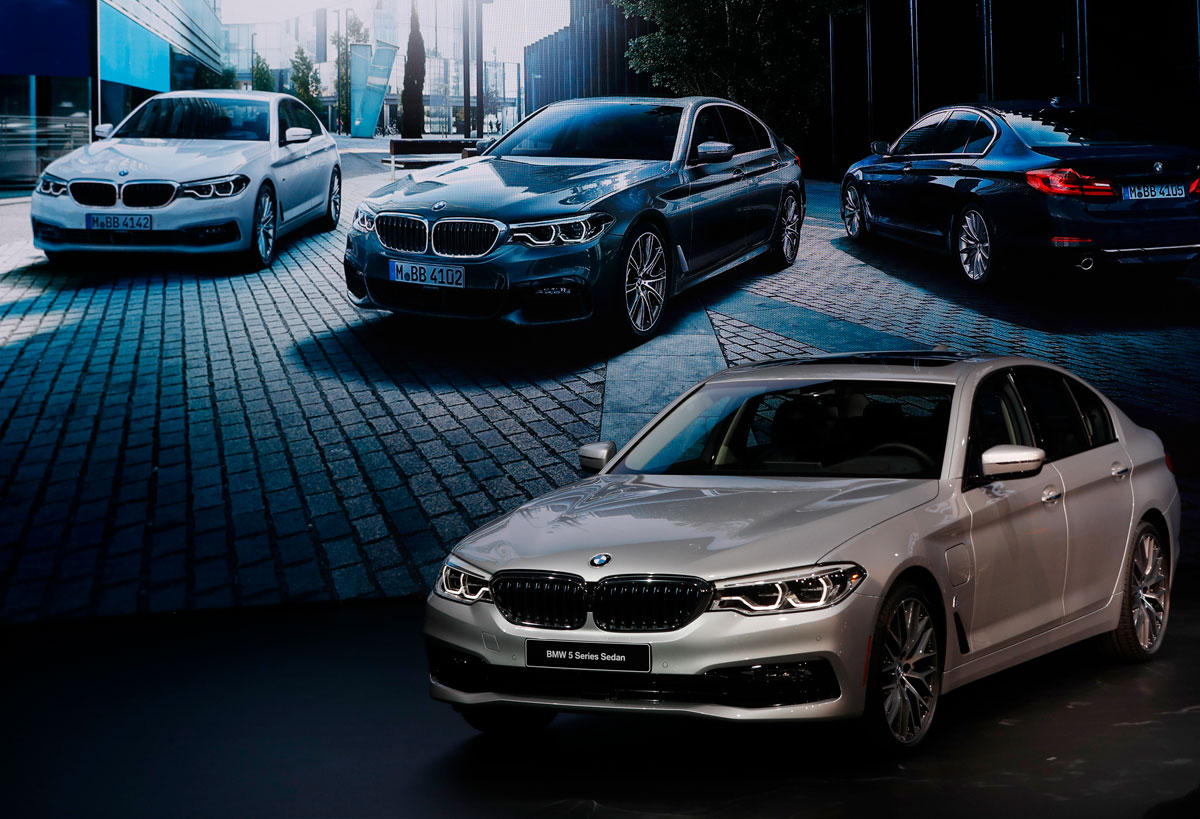 The BMW 530e is introduced during the North American International Auto Show in Detroit