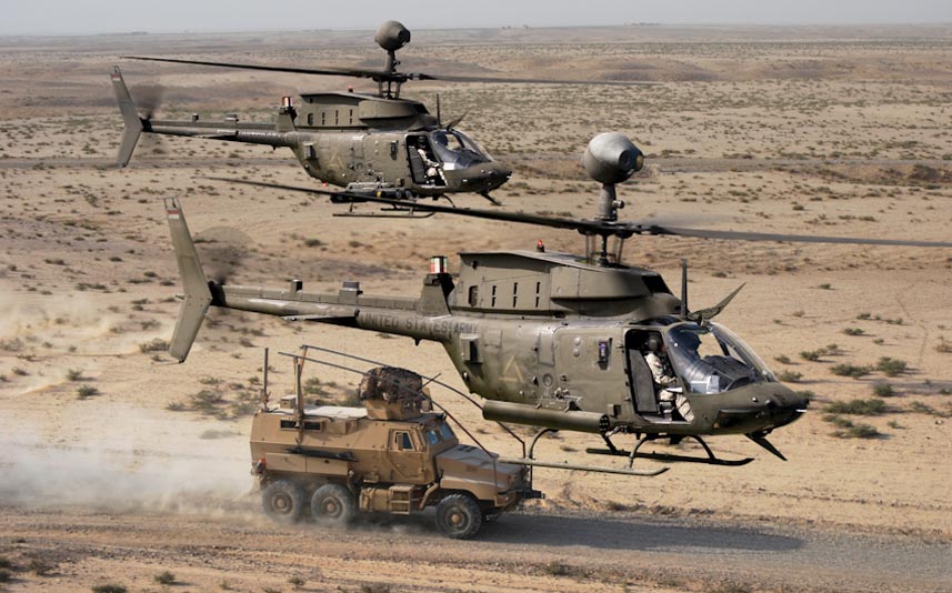 Helicopter Sustainment for Bell 407, OH-58 Kiowa and Huey helicopters