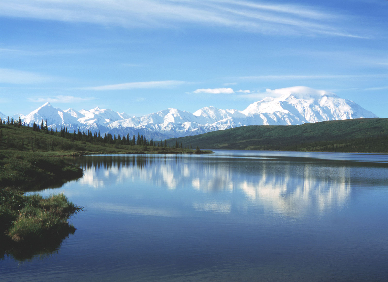 Wonder Lake in Denali National Park