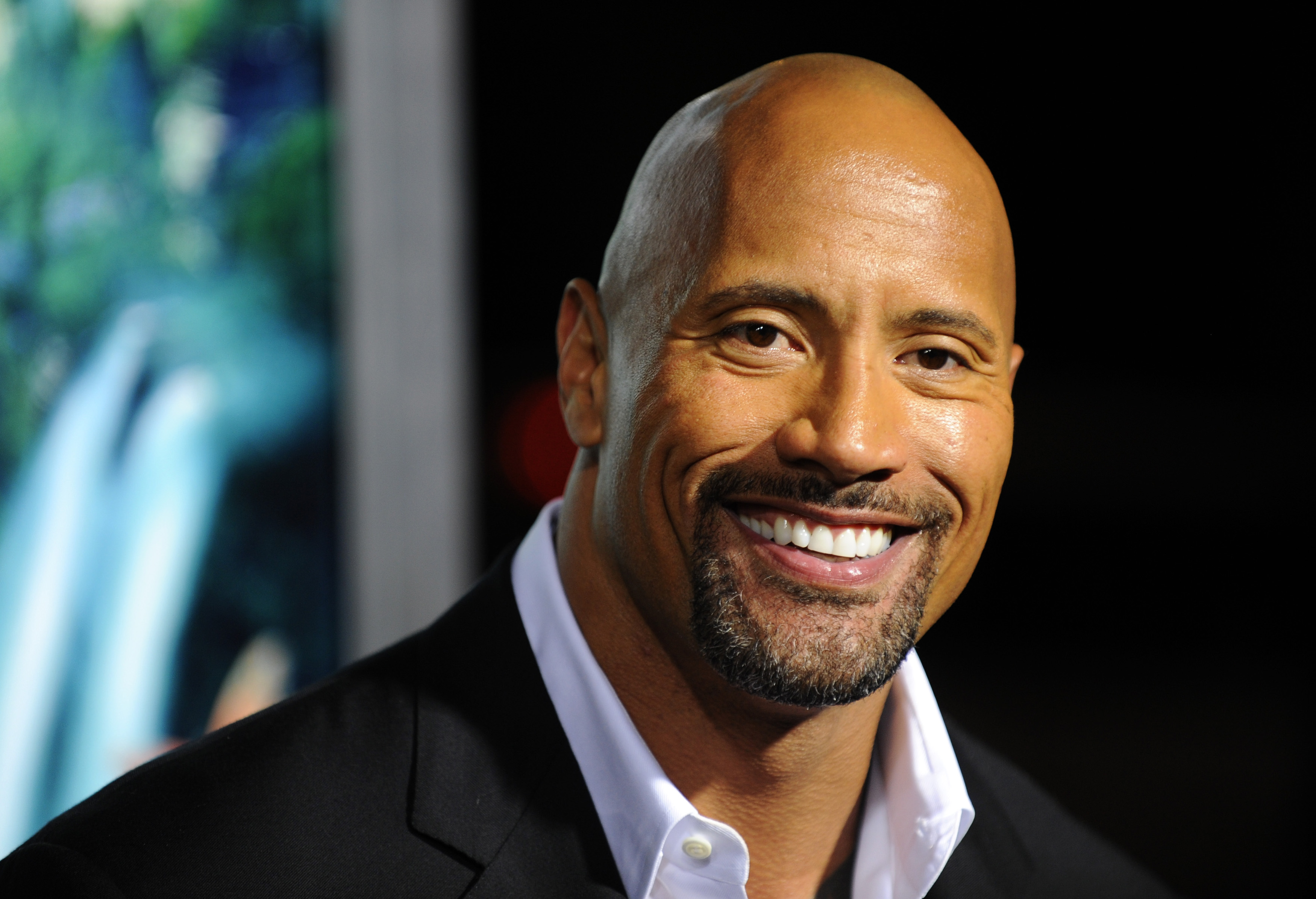 Actor Dwayne Johnson arrives at the Hollywood premiere of "Journey 2 :The Mysterious Island" in Los Angeles