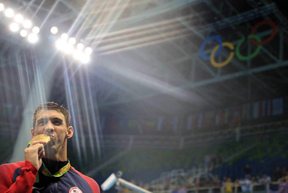 Swimming - Men's 4 x 200m Freestyle Relay Victory Ceremony