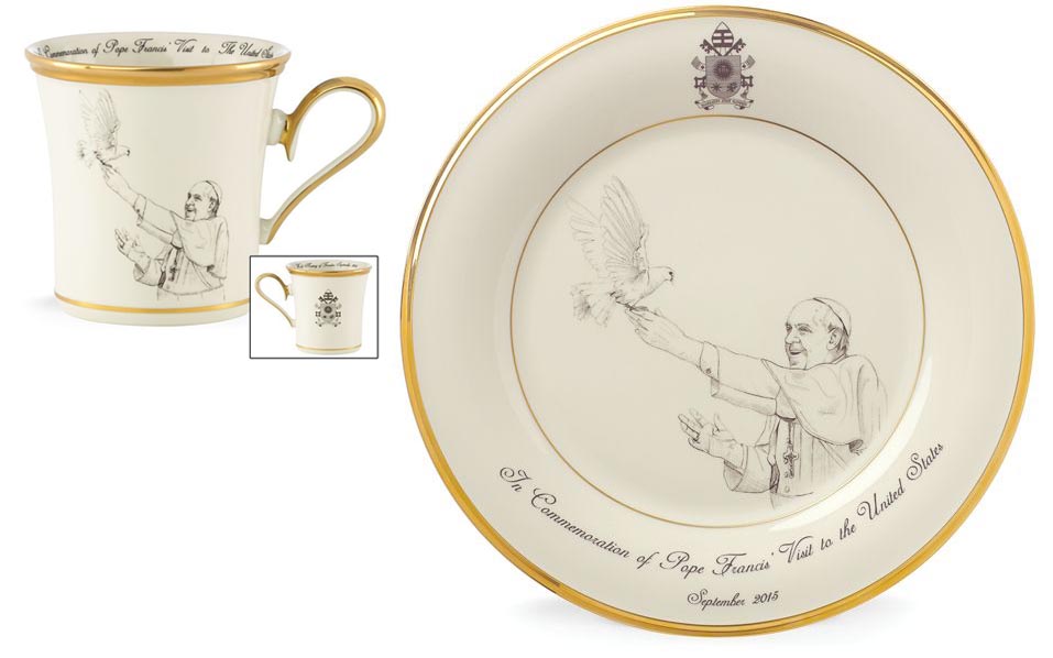 Pope Francis Cup and Plate