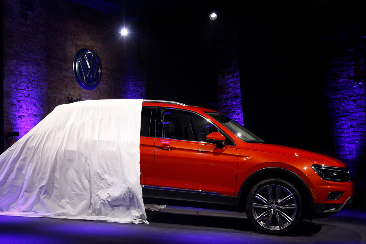 The 2018 Volkswagen Tiguan is unveiled during the North American International Auto Show in Detroit