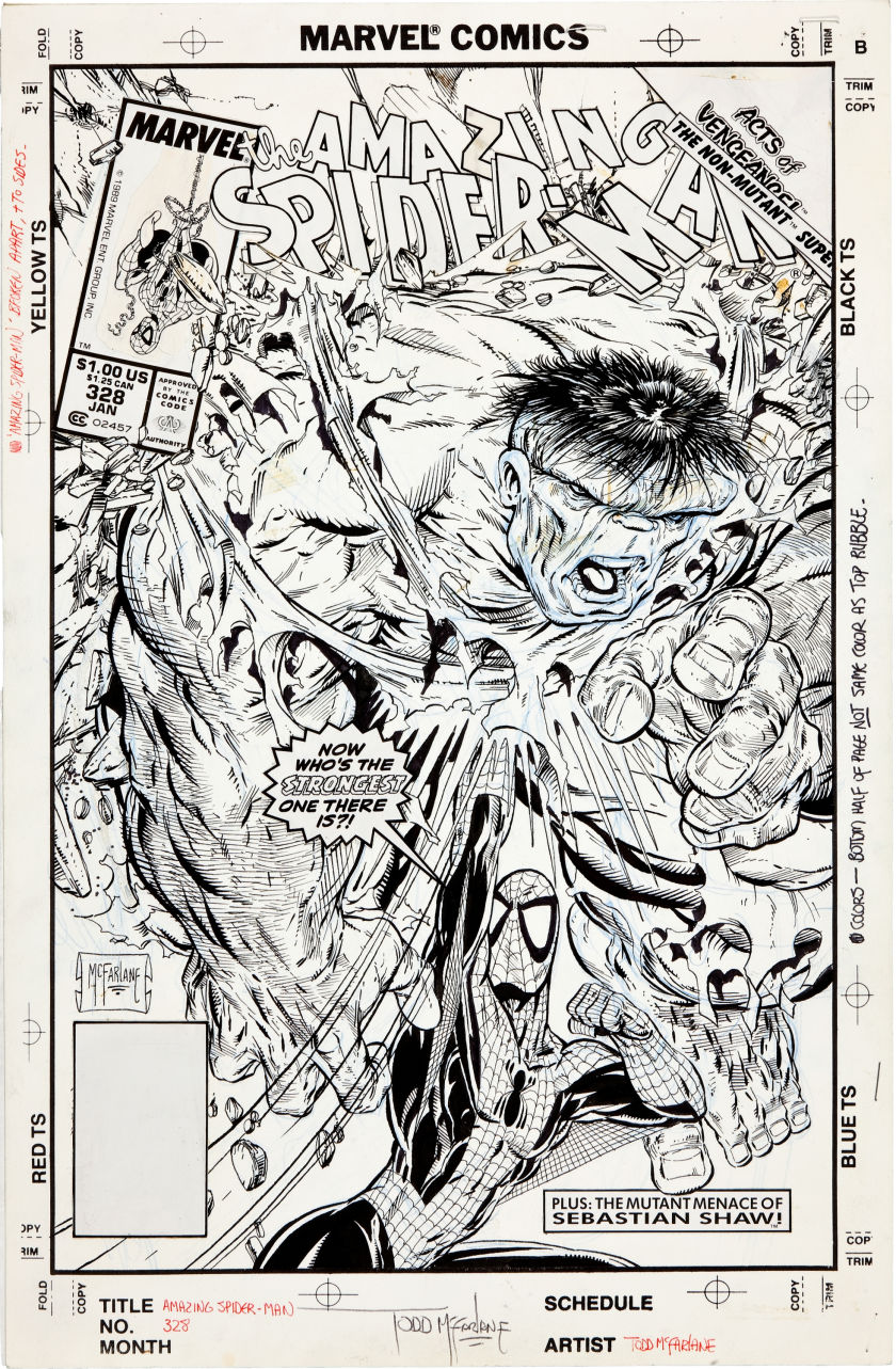 The Amazing Spider-Man #328 Cover Original Art