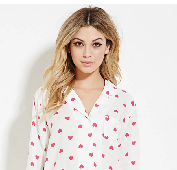 Heart Print PJ Set