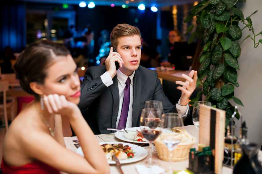 5) Texting or Making Cell Phone Calls During Dinner