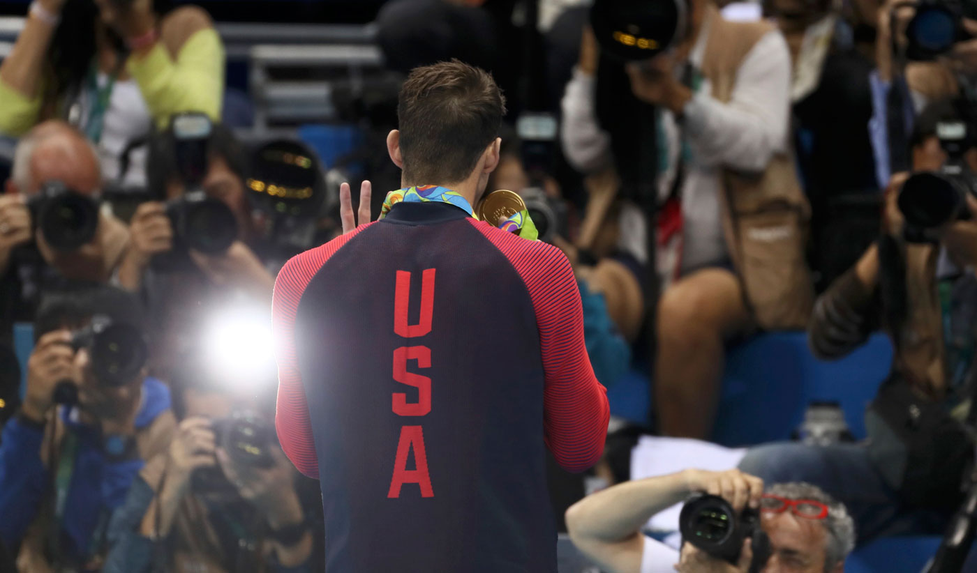 Swimming - Men's 200m Individual Medley Victory Ceremony