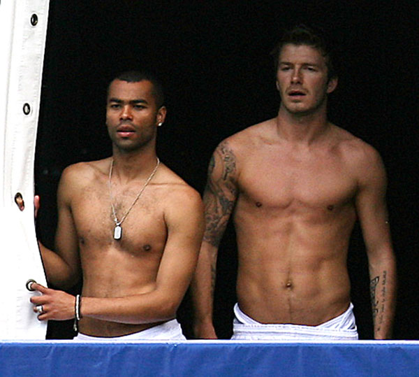 David Beckham and Ashley Cole