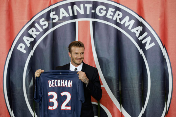 David Beckham is unveiled as a PSG Player