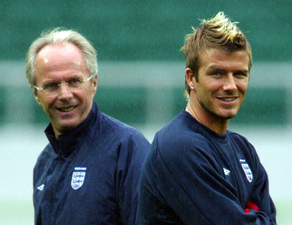 David Beckham and Sven Goran-Eriksson