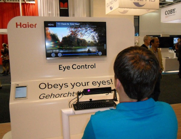 "In an apparent attempt to make laziness an art form," Haier showcased a TV that users control with their eyes, says InfoWorld's Babb. But, as Sam Bibb notes at <a href="http://gizmodo.com/5974591/controlling-a-tv-with-your-eyes-makes-you-feel-telepathic"