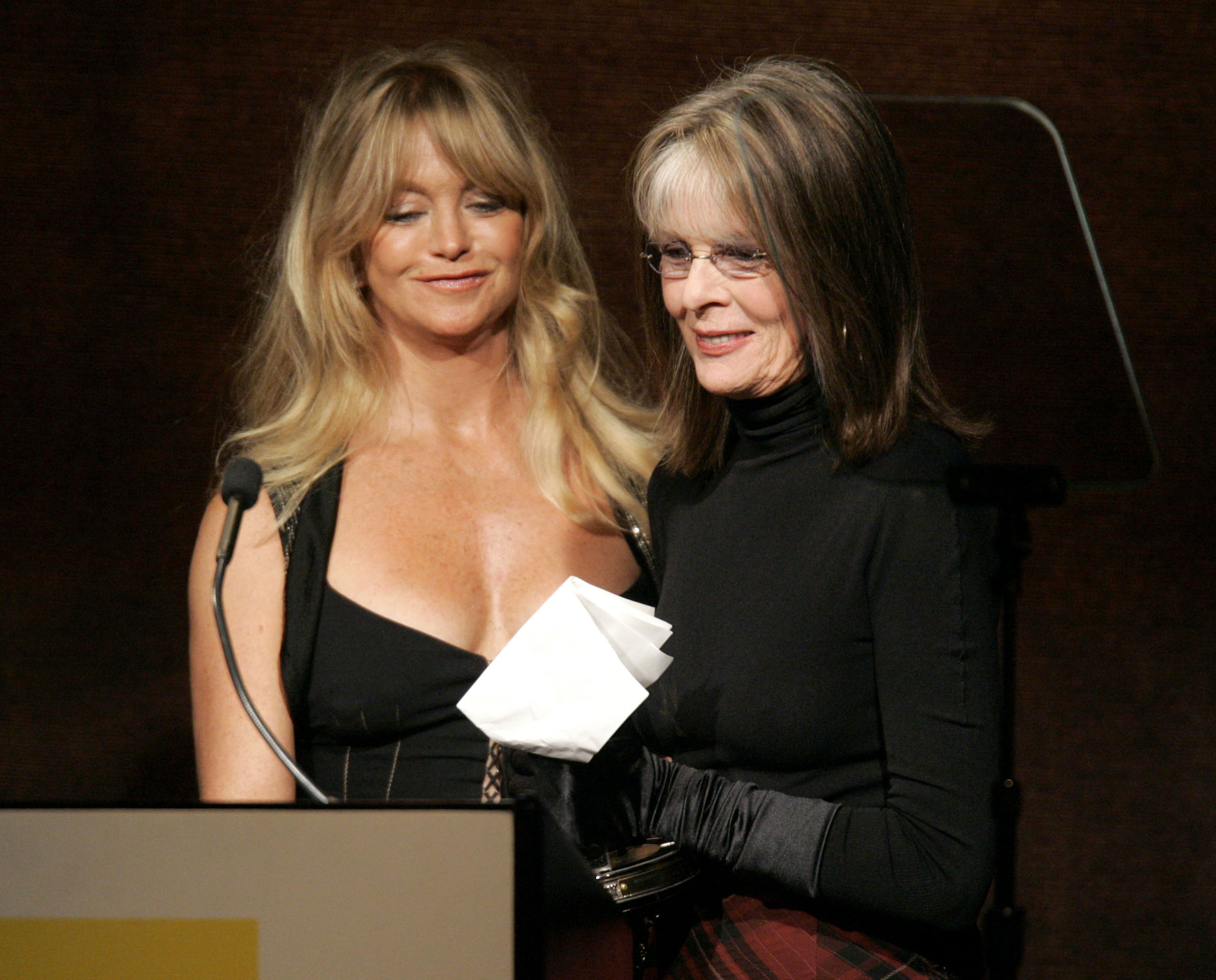 		<p>Two film legends who are not finished yet.  Goldie Hawn has made 27 movies following her amazing start as the ditzy blonde on Rowan &amp; Martin's Laugh-in.  Some of her classics:  Private Benjamin; Bird on a Wire, Cactus Flower and The First Wives C