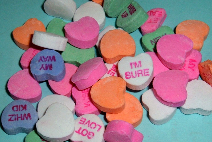 Number of Sweethearts candies produced by Necco every year.