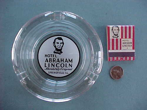 		<p>While you muse over your wonderful Lincoln collection, you can enjoy a smoke with this Lincoln matches and ashtray set.</p>