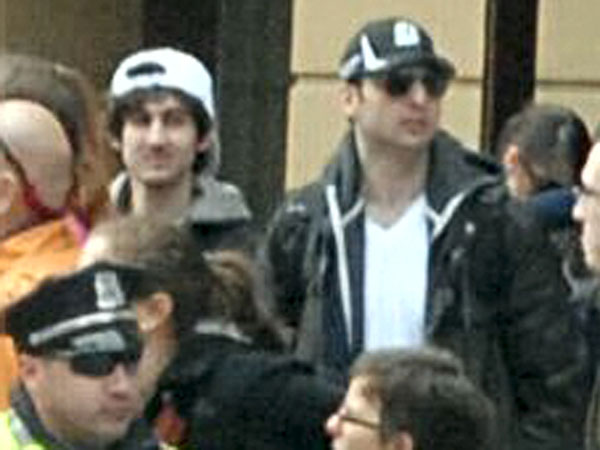 		<p>Suspects wanted for questioning in relation to the Boston Marathon bombing April 15 are seen in handout photo released through the FBI website, April 18, 2013.</p>