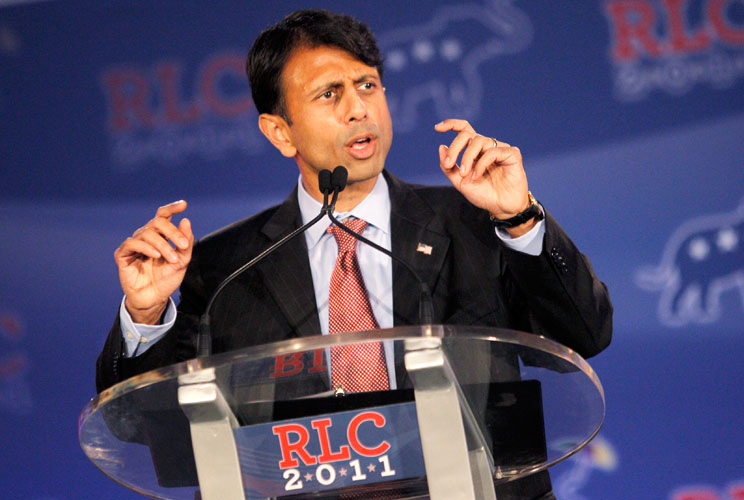 Governor Bobby Jindal (R-LA) speaks during the Republican Leadership Conference in New Orleans, Louisiana June 17, 2011.  