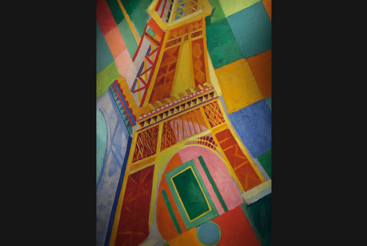 A detail of Robert Delaunay's "Tour Eiffel" was expected to fetch between $2.3 and $3.9 million, but on February 7, 2012, a world auction record for the artist was set when this piece sold for approximately $5.9 million at Christie's auction house in Lond