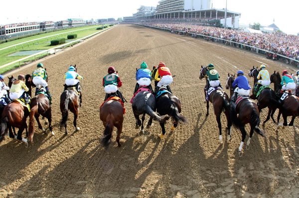 		<p>Horses start the 138th running of the Kentucky Derby at Churchill Downs in Louisville, Kentucky, May 5, 2012.  </p>