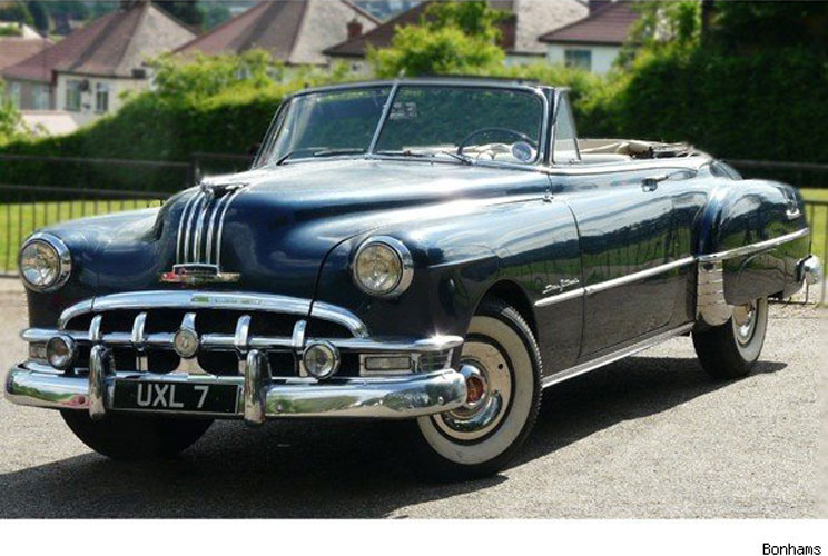 <p style="font-size:11px; font-family:Verdana; margin:0px 5px 0px 5px"> <strong>The Star:</strong>Keith Richards<br/><strong>The Car:</strong> 1950 Pontiac Chieftain Silver Streak Convertible<br/><strong>The Price:</strong> $37,950 pounds ($61,316)</p><p 