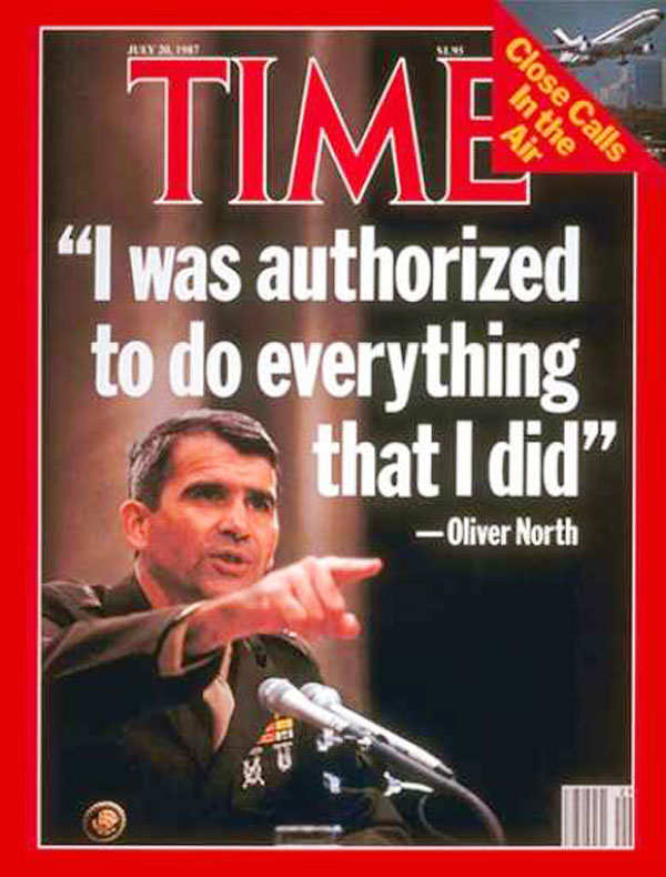 		<p>Reagan Administration (R)</p>    <p>Senior administration officials, including Lieutenant Colonel Oliver North and Vice Admiral John Poindexter, were indicted on charges of conspiracy to defraud the U.S. for secretly facilitating the sale of arms to 