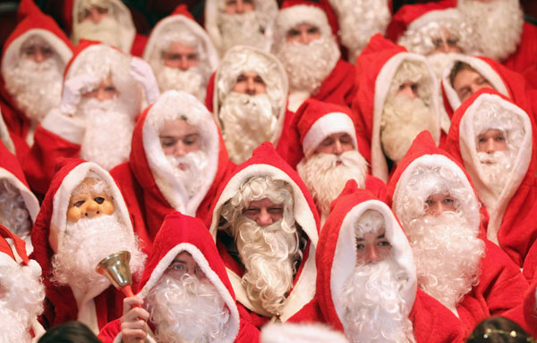 		<p>Dressing up as Santa Claus may not be the most glamorous job, and it definitely involves managing wriggling kids: “Kids throw up. They cough in your face… Some cry, and others pull your beard,” one person Hannon interviewed told her. But depending on