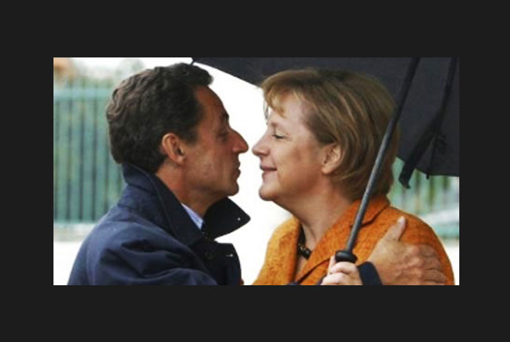 French President Nicolas Sarkozy and German Chancellor Angela Merkel