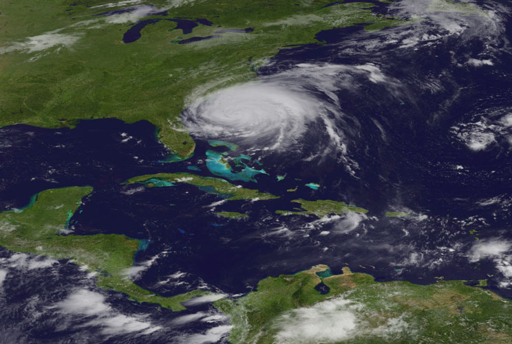 (August 25-28, 2011)<br/>On August 25 a powerful category 3 hurricane churned up the Atlantic, pummeling the Bahamas and barreling toward Florida and the rest of the northeast coast. Residents and state and local officials scrambled to prepare for its lan