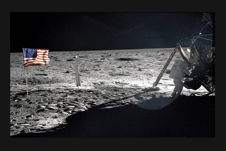 		<p>This NASA file image shows astronaut Neil Armstrong, the Apollo 11 mission commander, standing next to the lunar module, "Eagle," on the surface of the moon, on July 20, 1969.</p>