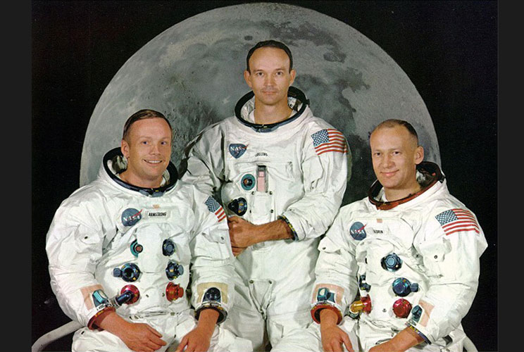 		<p>The Apollo 11 astronauts almost instantly became household names across America in 1969. From left to right: Neil Armstrong, Michael Collins, and Edward "Buzz" Aldrin.</p>