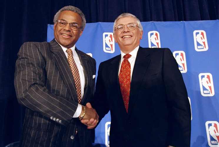 NBA Commissioner David Stern threatened to cancel the season entirely if players and owners could not come to an agreement during a 204-day lockout in 1998. The union split on its goals, and a new arrangment was signed, limiting player salaries. That was 